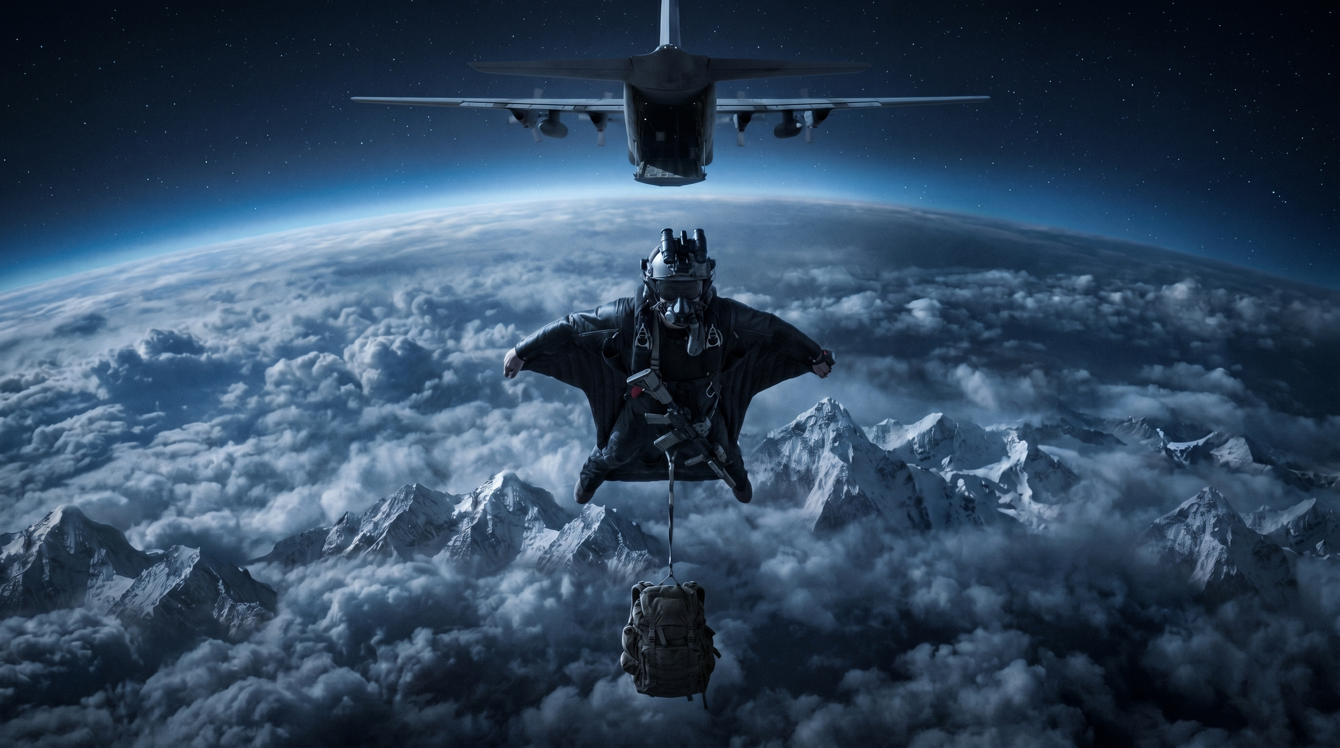 Wingsuit HALO jump