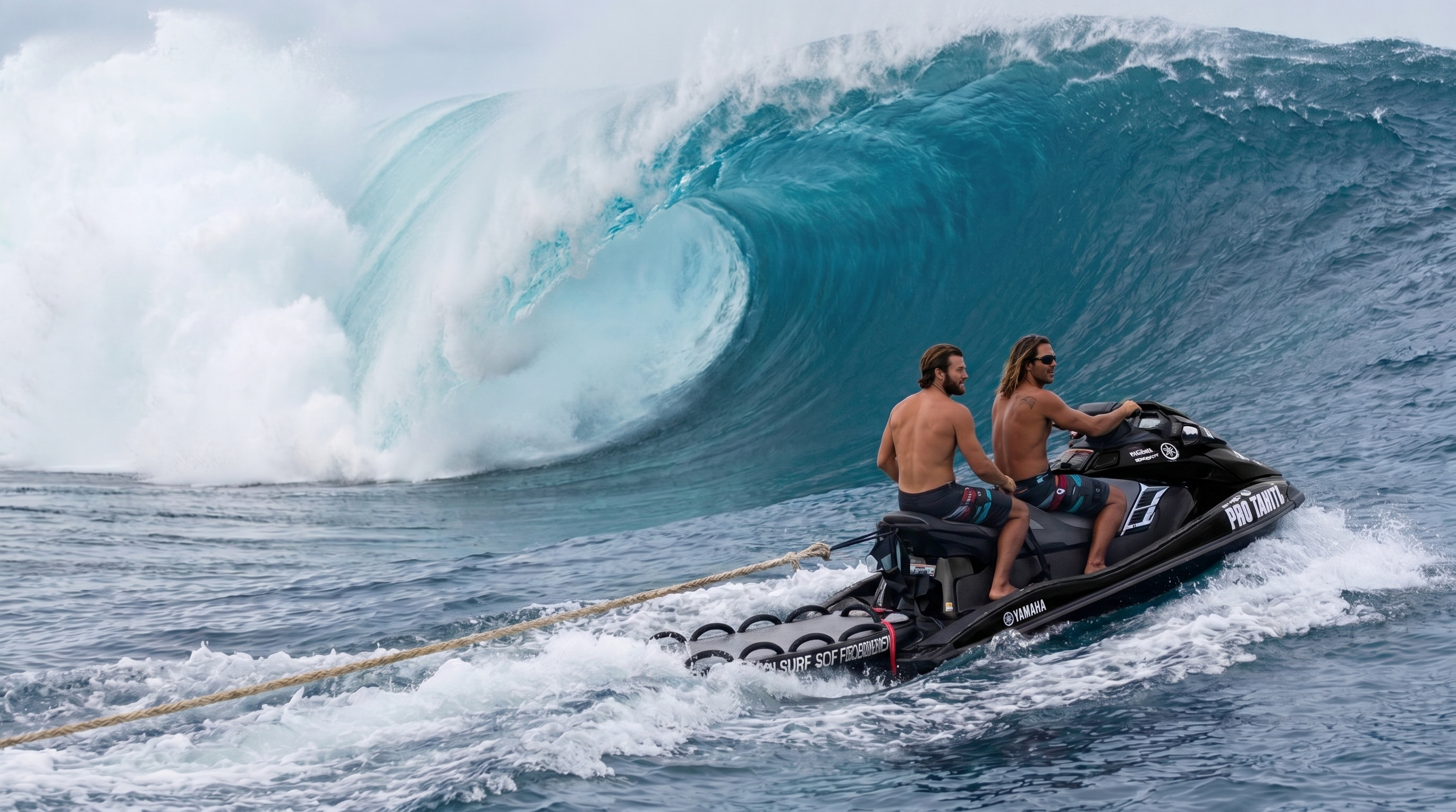 Jet ski at big wave